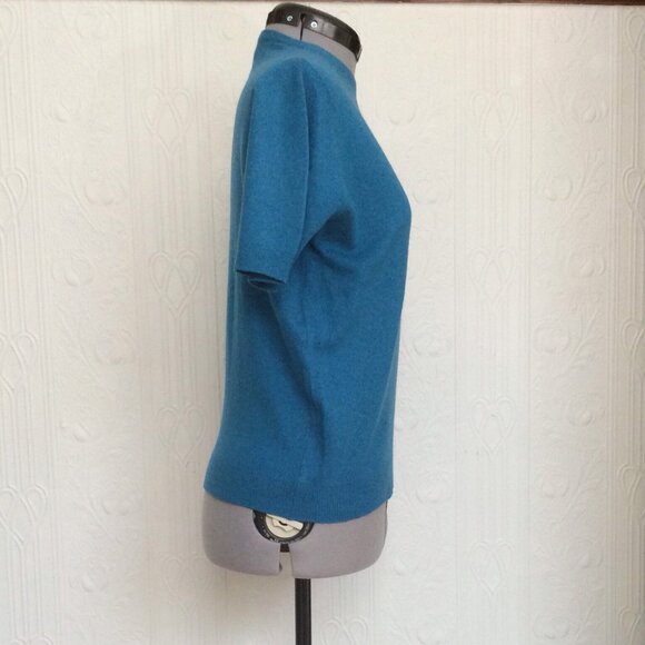 Short sleeves 60's Pringle sweater, lambswool, size 38 bust, knitted top - Picture 2 of 4